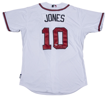 2012 Chipper Jones Game Used and Signed Atlanta Braves Home Jersey - Final Season! (PSA/DNA)